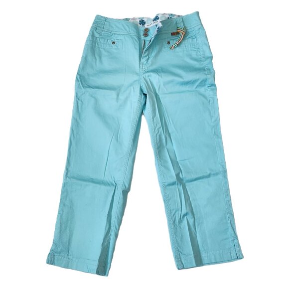 Vintage Light Blue/Teal Capri Pants - Picture 1 of 8
